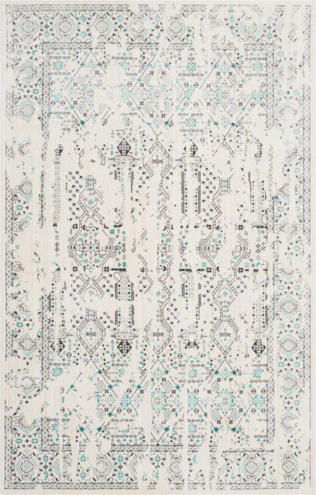 Nourison Silver Screen KI343 Ivory/Teal Area Rug