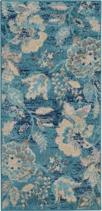 Nourison Tranquil TRA02 Turquoise Area Rug