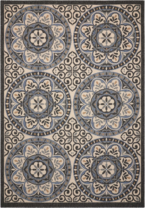 Nourison Caribbean CRB15 Ivory/Charcoal Area Rug