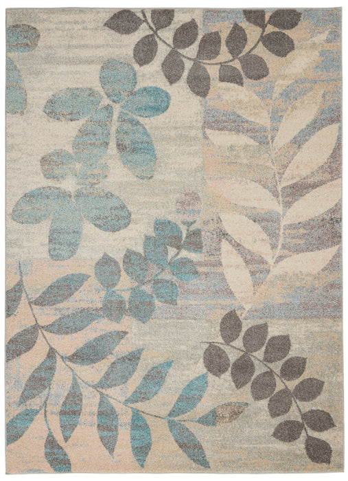 Nourison Tranquil TRA01 Ivory/Light Blue Area Rug