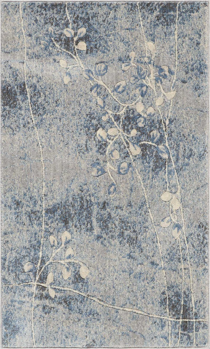 Nourison Somerset ST74 Silver/Blue Area Rug