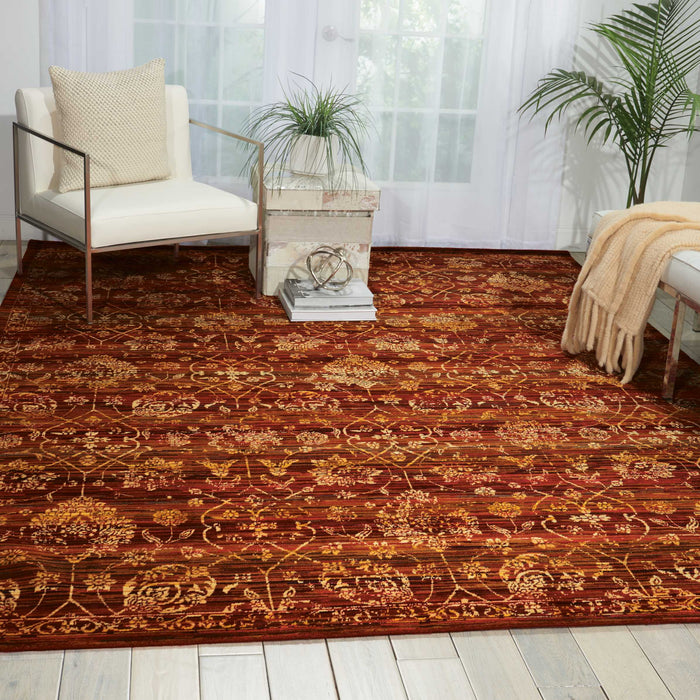 Nourison Rhapsody RH007 Sienna/Gold Area Rug