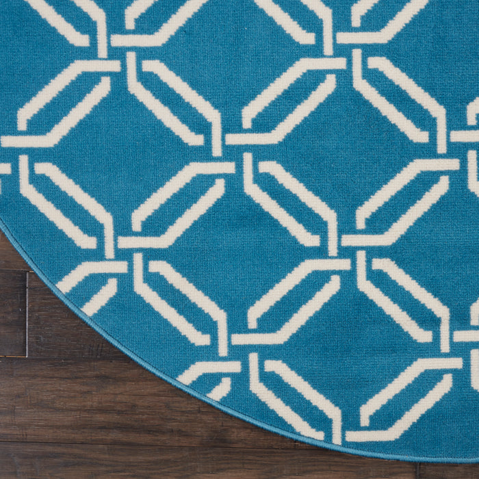 Nourison Jubilant JUB17 Blue Area Rug