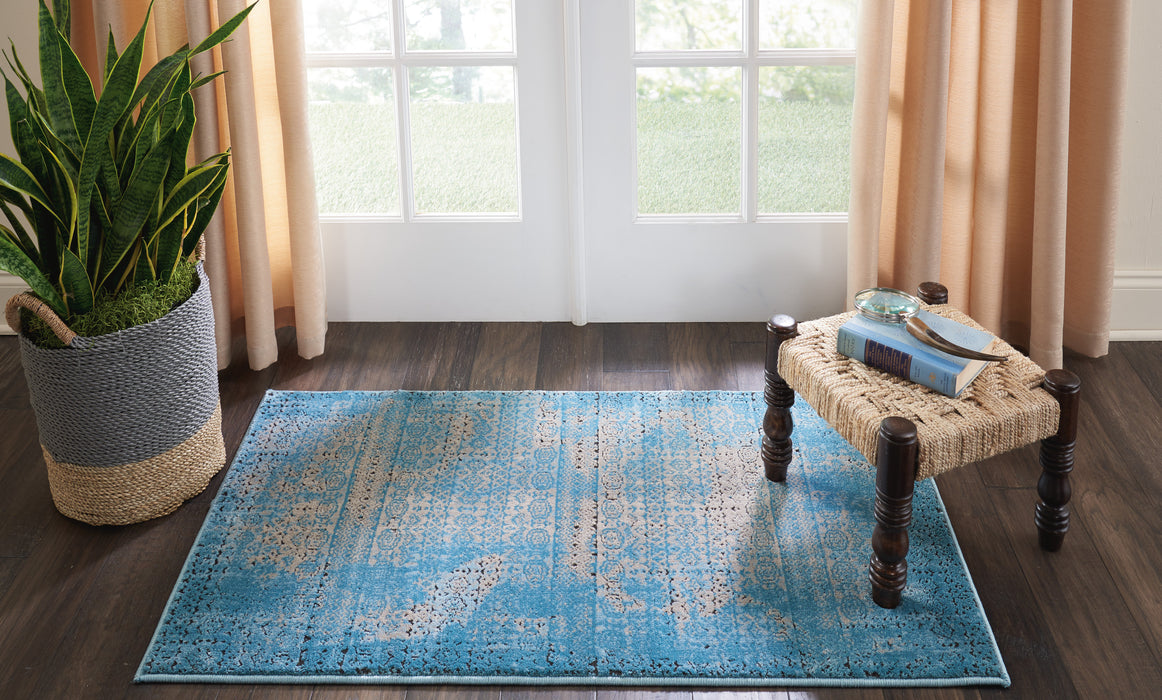 Nourison Karma KRM01 Blue Area Rug