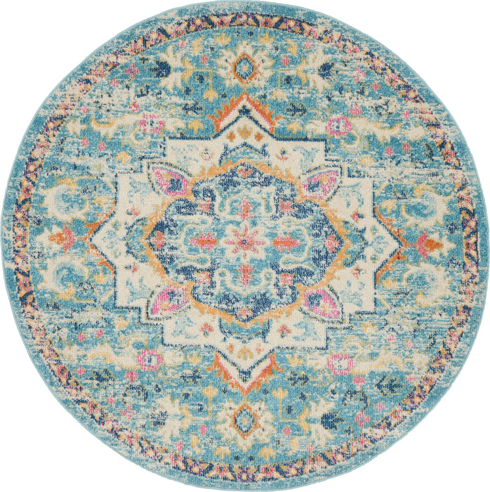 Nourison Passion PSN25 Ivory/Light Blue Area Rug