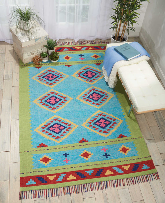 Nourison Baja BAJ02 Blue/Green Area Rug