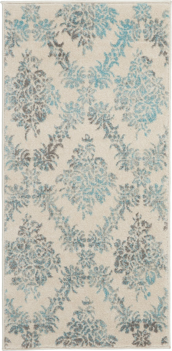 Nourison Tranquil TRA09 Ivory/Turquoise Area Rug