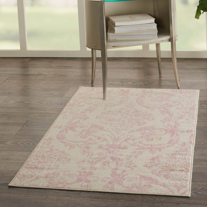 Nourison Jubilant JUB09 Ivory/Pink Area Rug