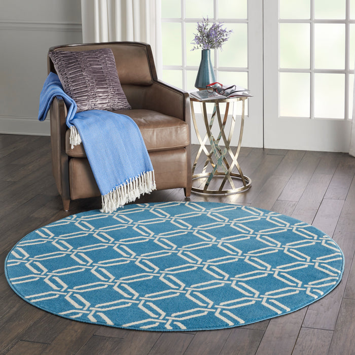 Nourison Jubilant JUB17 Blue Area Rug