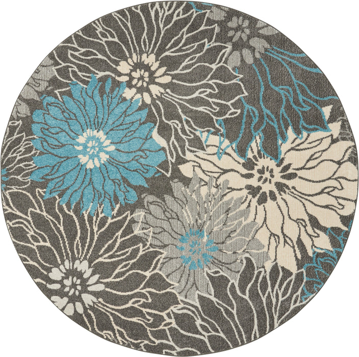 Nourison Passion PSN17 Charcoal/Blue Area Rug