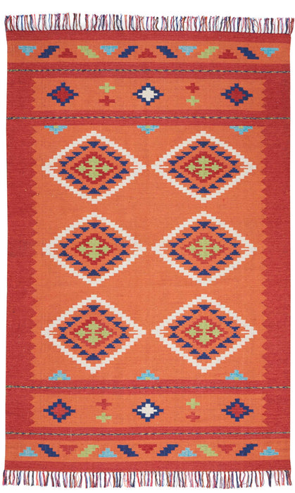 Nourison Baja BAJ02 Orange/Red Area Rug