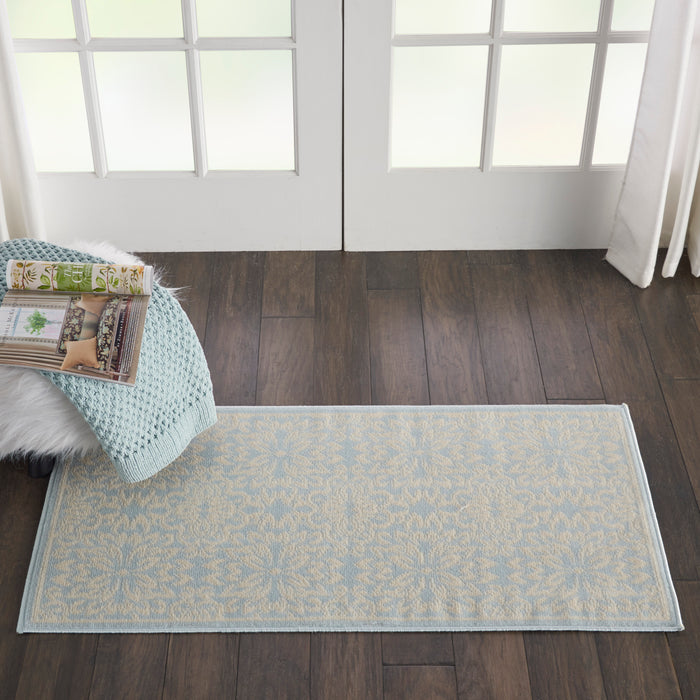 Nourison Jubilant JUB06 Ivory/Light Blue Area Rug