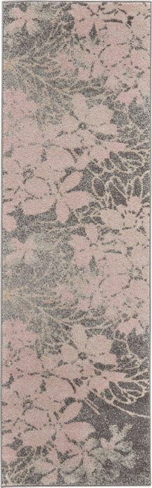 Nourison Tranquil TRA08 Grey/Pink Area Rug