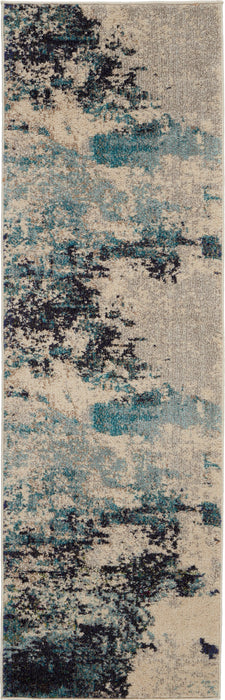 Nourison Celestial CES02 Ivory/Teal Blue Area Rug