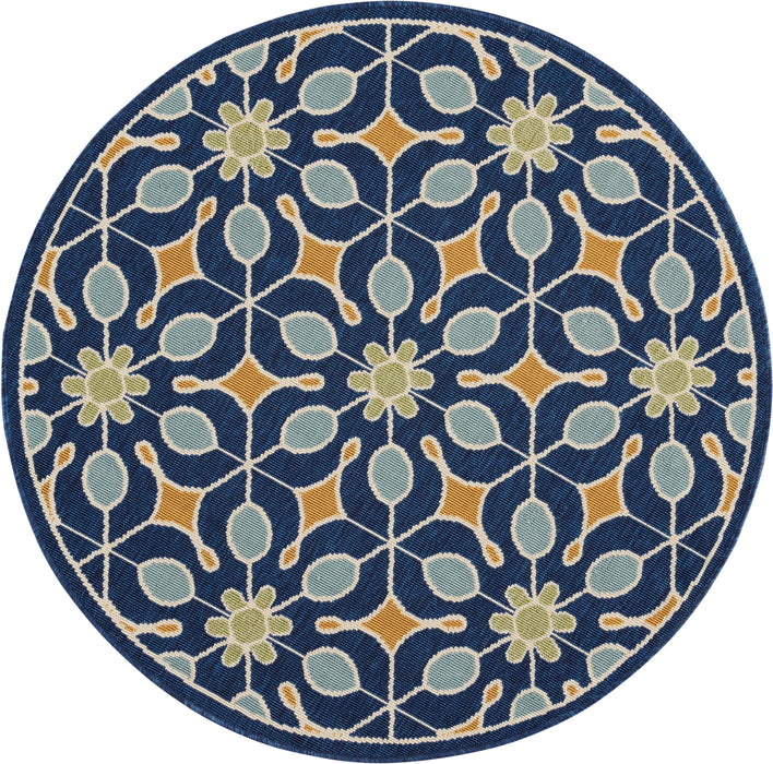 Nourison Caribbean CRB07 Navy Area Rug