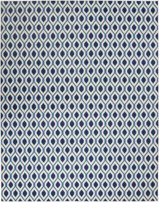 Nourison Grafix GRF22 White/Navy Area Rug