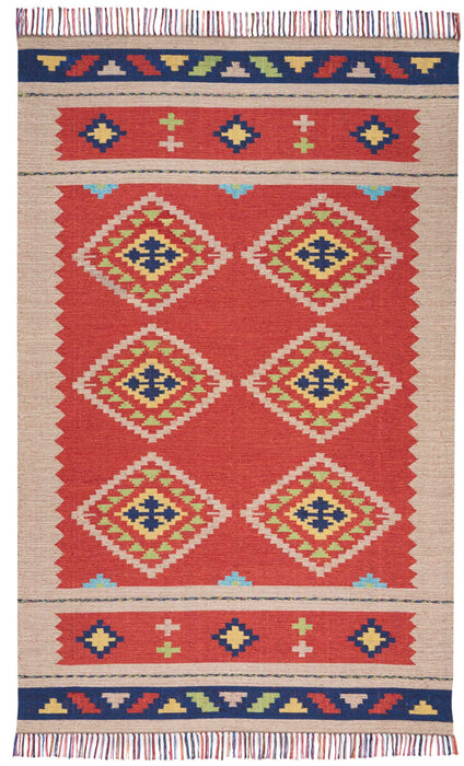 Nourison Baja BAJ02 Red/Beige Area Rug