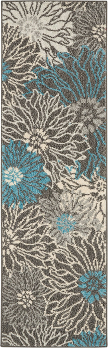 Nourison Passion PSN17 Charcoal/Blue Area Rug