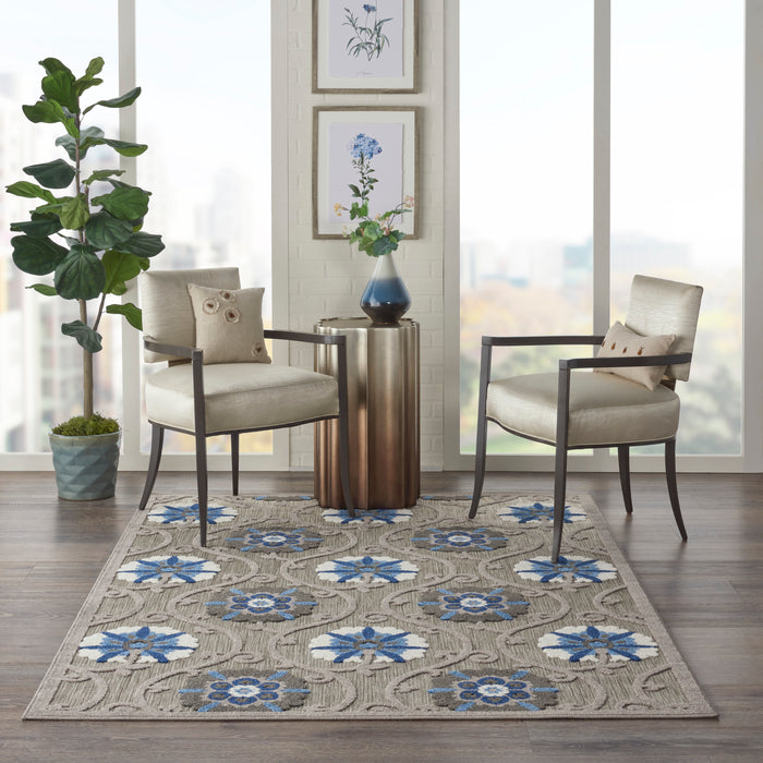 Nourison Aloha ALH19 Grey/Blue Area Rug