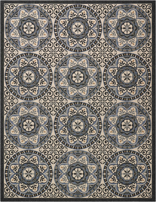 Nourison Caribbean CRB15 Ivory/Charcoal Area Rug