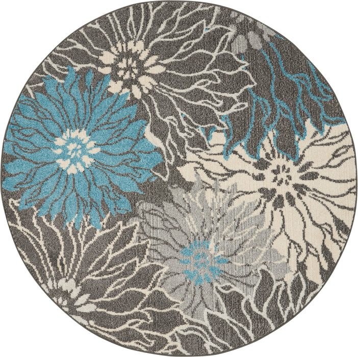 Nourison Passion PSN17 Charcoal/Blue Area Rug