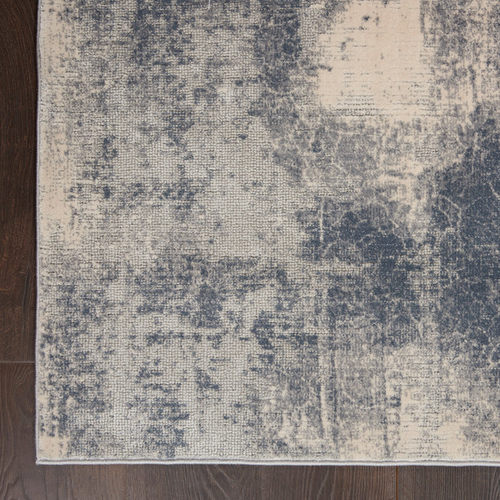 Nourison Rustic Textures RUS02 Blue/Ivory Area Rug