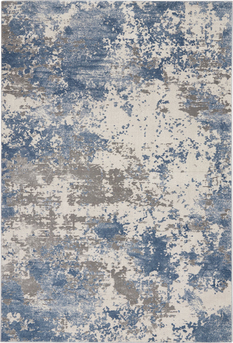 Nourison Rustic Textures RUS08 Grey/Blue Area Rug