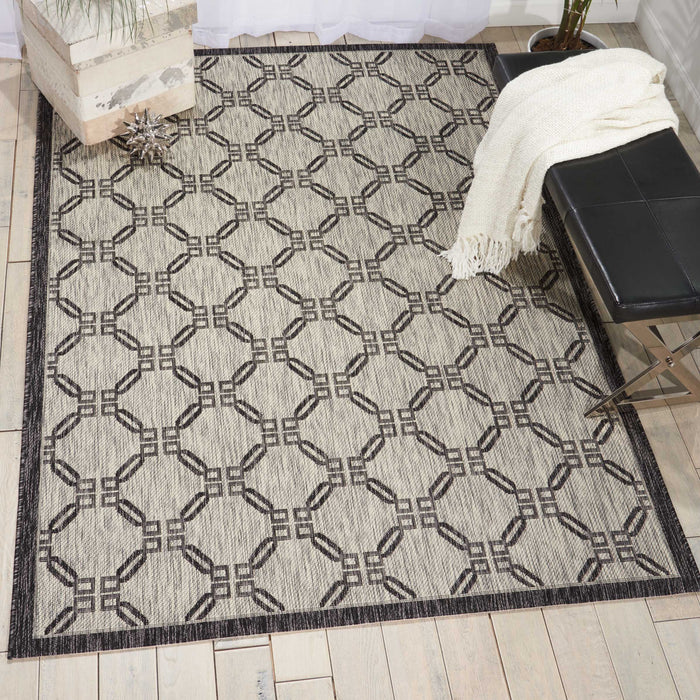 Nourison Garden Party GRD02 Ivory/Charcoal Area Rug