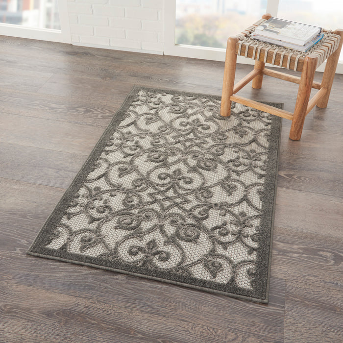 Nourison Aloha ALH21 Grey/Charcoal Area Rug