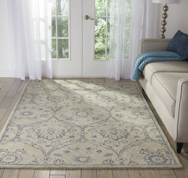 Nourison Jazmine JAZ03 Ivory/Blue Area Rug