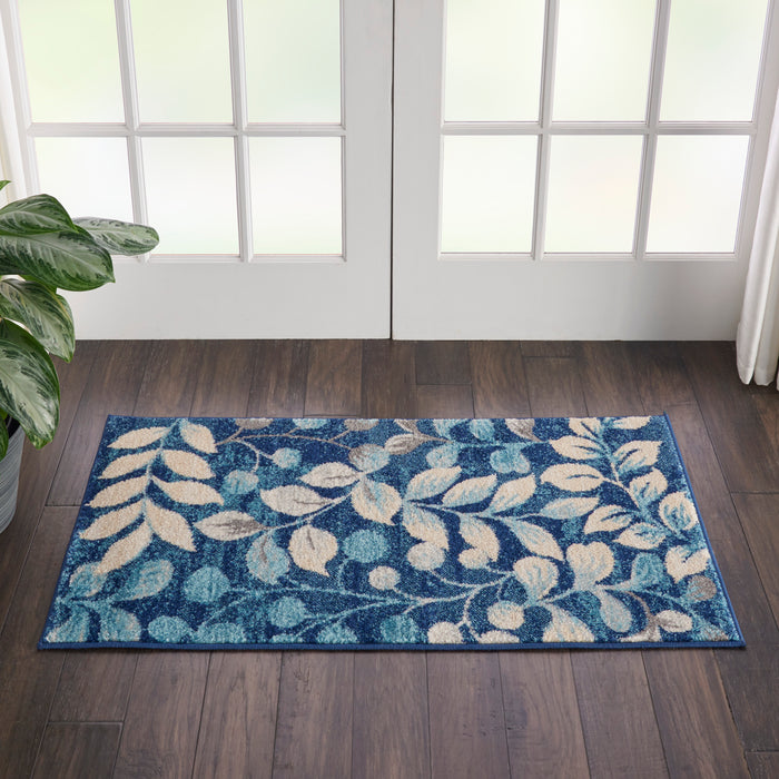 Nourison Tranquil TRA03 Navy Area Rug