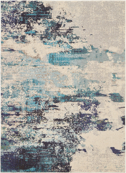 Nourison Celestial CES02 Ivory/Teal Blue Area Rug