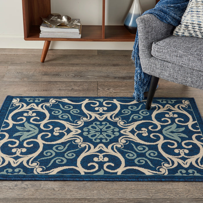 Nourison Caribbean CRB02 Navy Area Rug