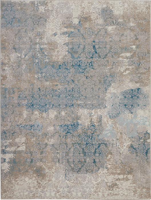 Nourison Karma KRM07 Ivory/Light Blue Area Rug