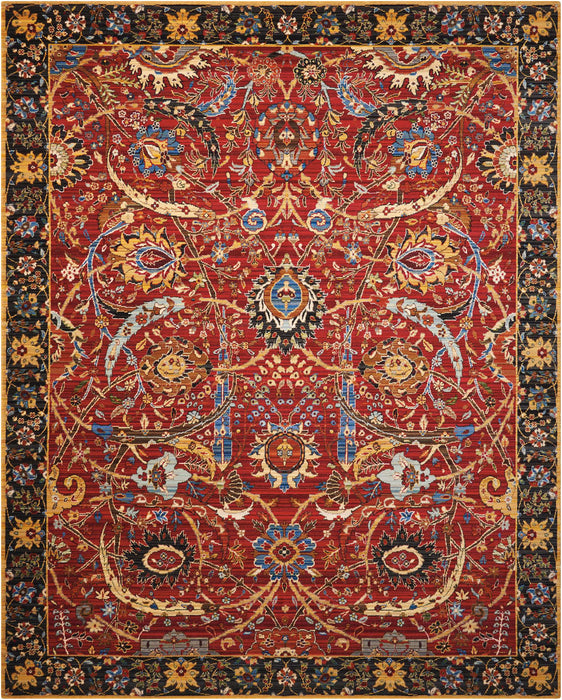 Nourison Rhapsody RH015 Red Area Rug