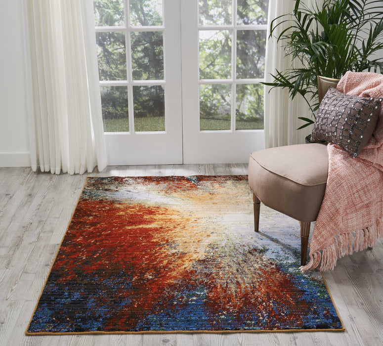 Nourison Chroma CRM02 Red Flare Area Rug