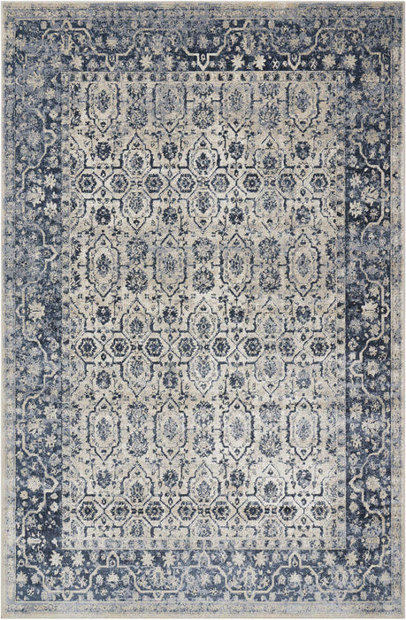 Nourison Malta MAI04 Ivory/Blue Area Rug