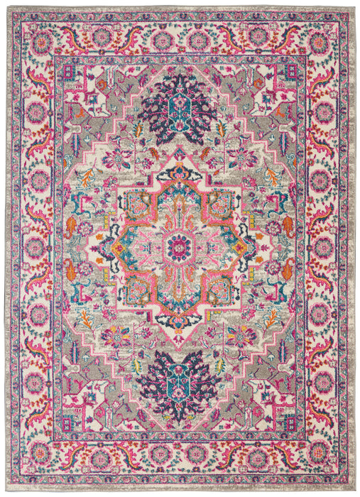 Nourison Passion PSN20 Light Grey/Pink Area Rug