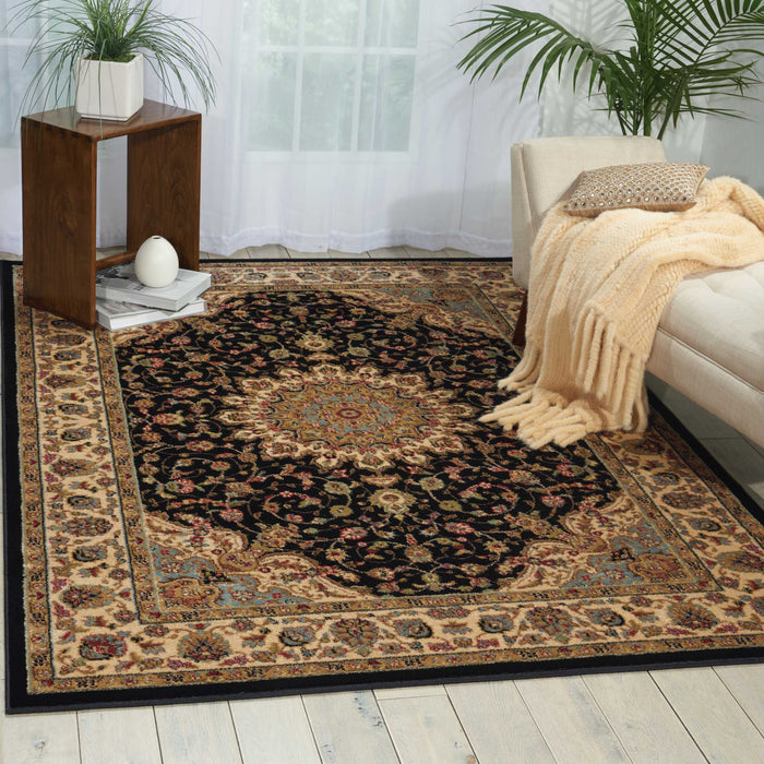 Nourison Delano DEL04 Black Area Rug