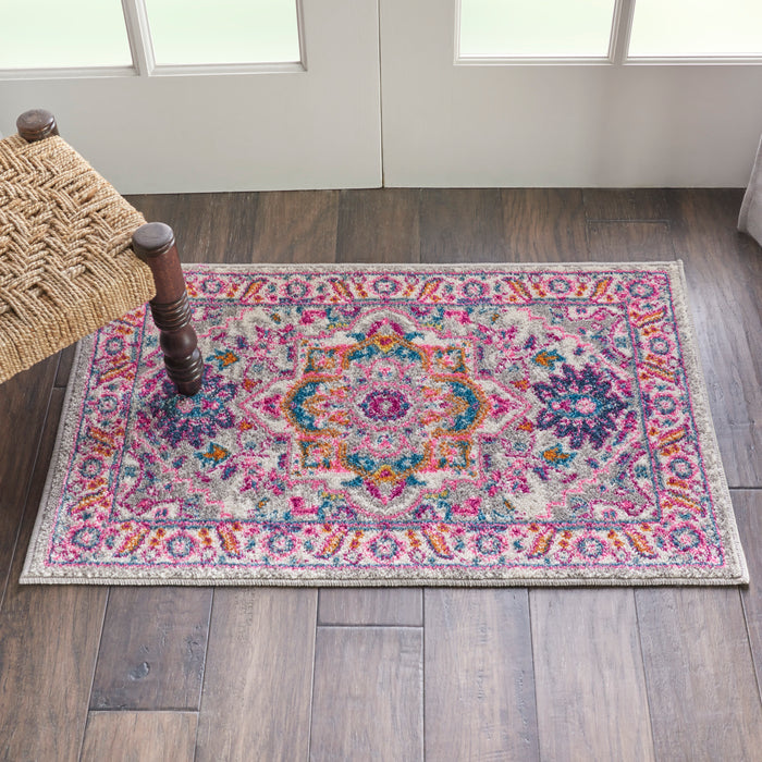 Nourison Passion PSN20 Light Grey/Pink Area Rug