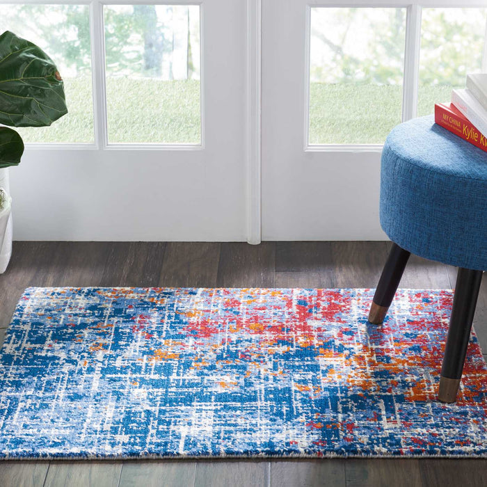 Nourison Twilight TWI25 Red/Blue Area Rug