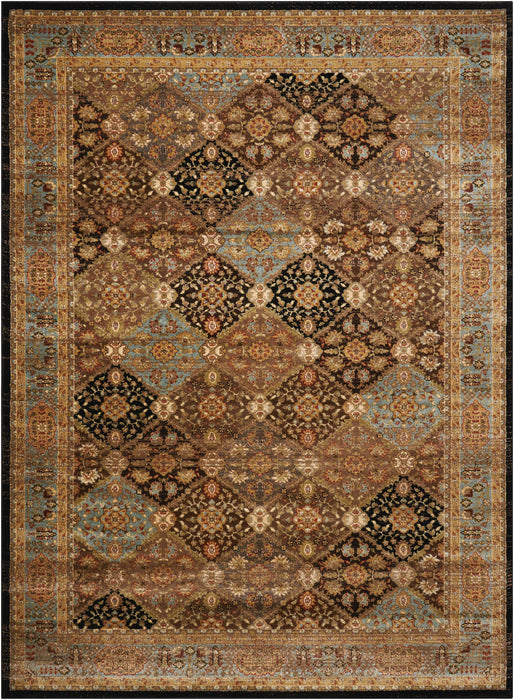 Nourison Delano DEL03 Black/Blue Area Rug