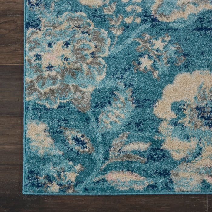 Nourison Tranquil TRA02 Turquoise Area Rug