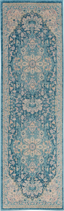 Nourison Tranquil TRA07 Ivory/Turquoise Area Rug