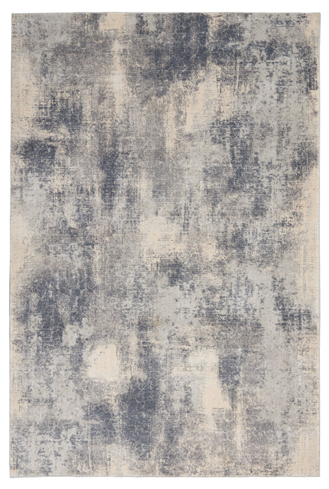 Nourison Rustic Textures RUS02 Blue/Ivory Area Rug