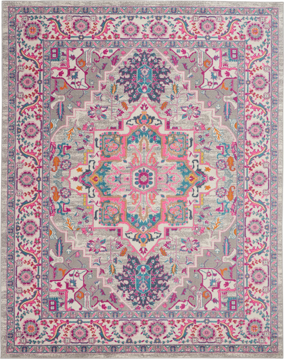 Nourison Passion PSN20 Light Grey/Pink Area Rug